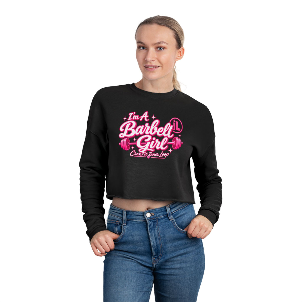 Barbell Girl Crop Sweatshirt | Women's